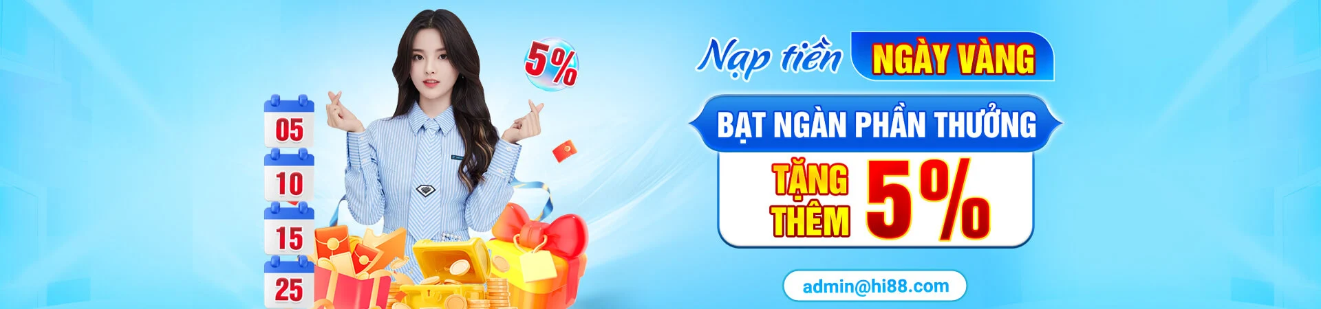 Hi88 - Nạp Thưởng Ngày Vàng, Bạt Ngàn Phần Thưởng